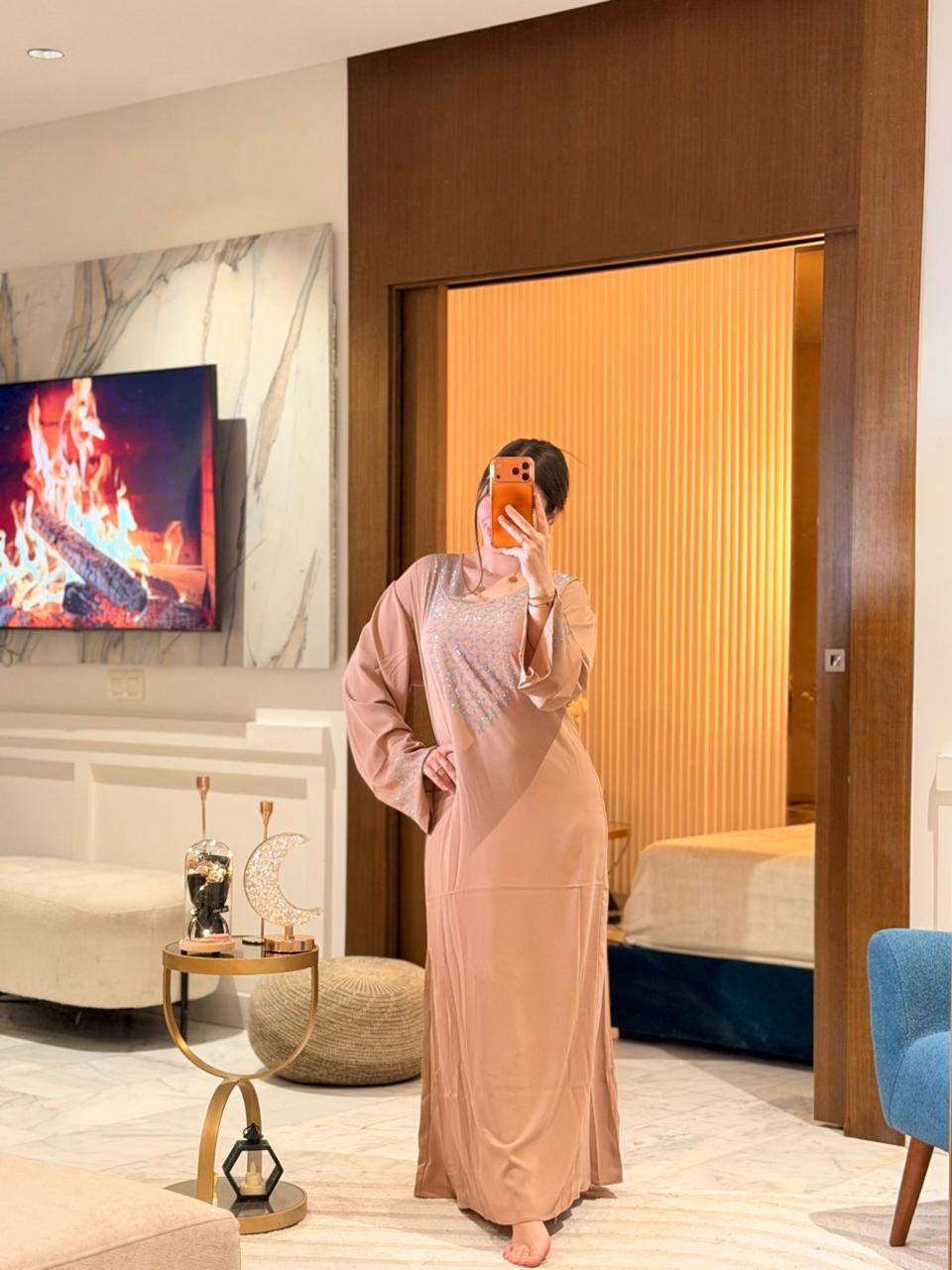 Mikhwar Rose & Beige vue 3 — Prestina Maroc