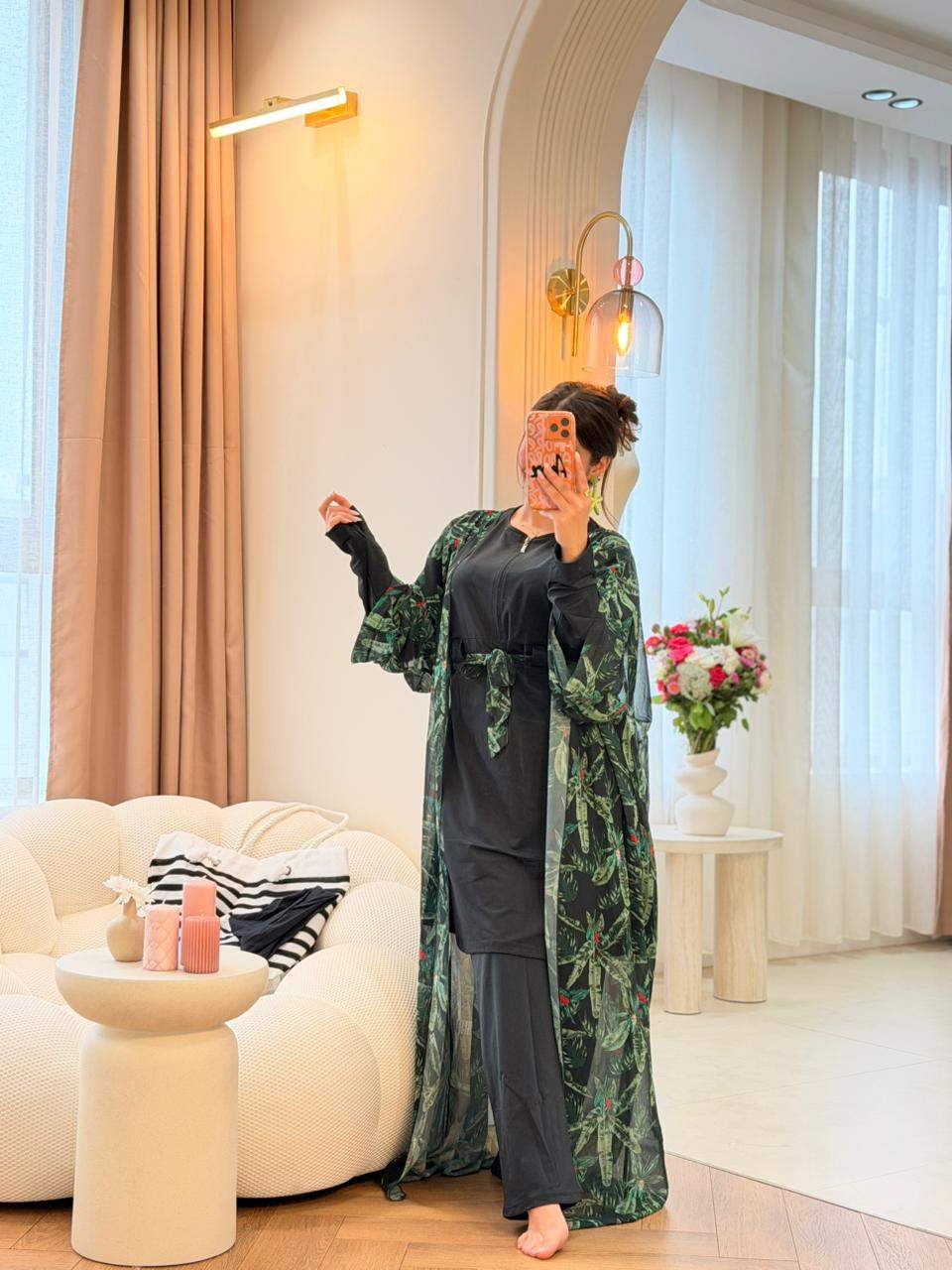 Burkini Grande Taille Multicolore vue 3 — Prestina Maroc
