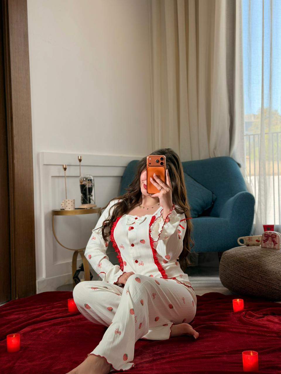 Cute Pyj Fraise vue 2 — Prestina Maroc