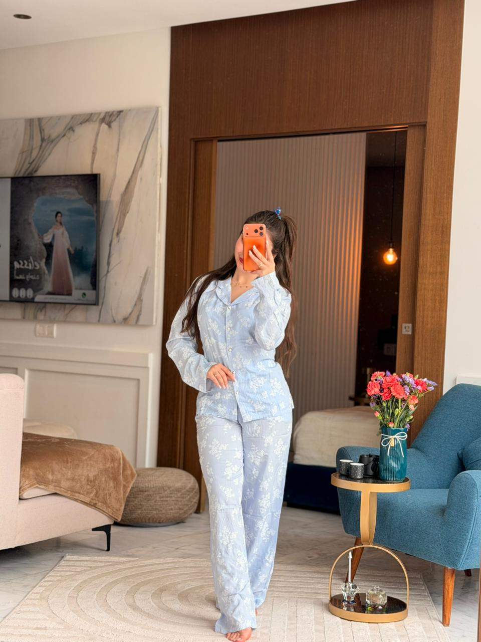 Pyjama A Motif vue 2 — Prestina Maroc