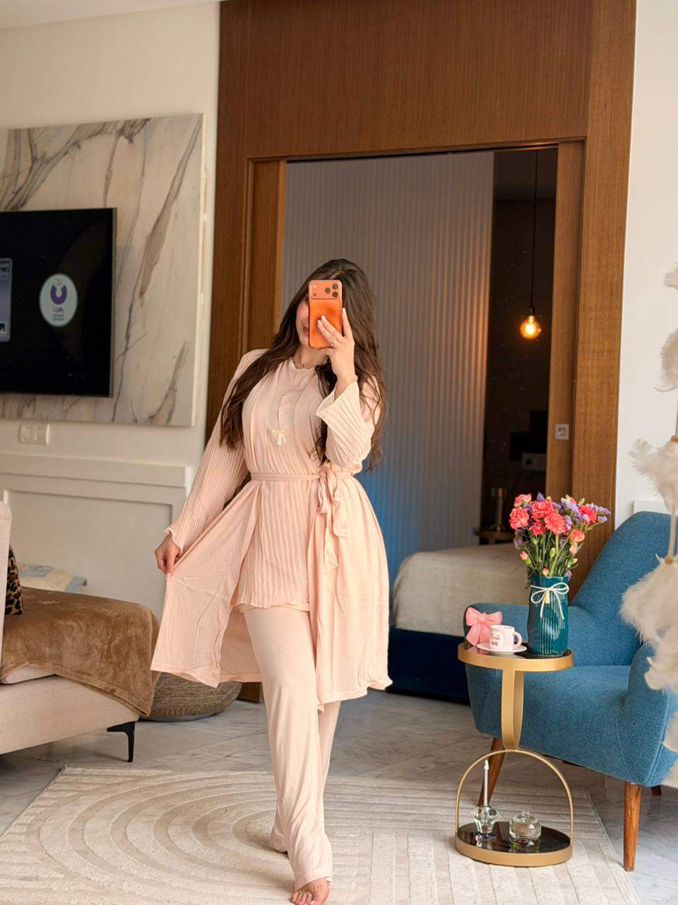Pyjama Simple 3 Pcs vue 3 — Prestina Maroc